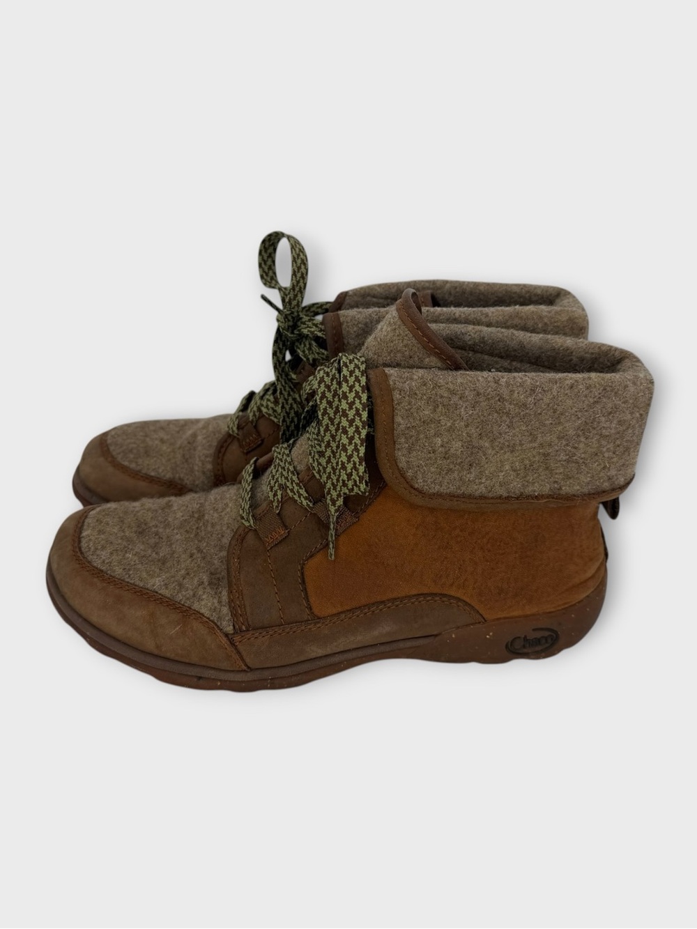 CHACO Women's Barbary Boots Pinecone Wool Leather‎ Gorpcore Hike Size 9.5 Nice!! - Picture 2 of 7